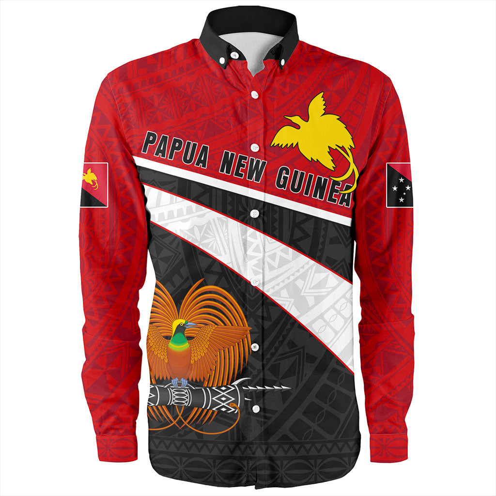 Papua New Guinea Long Sleeve Shirt Melanesia Curve Style