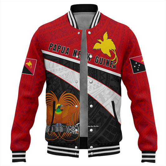 Papua New Guinea Baseball Jacket Melanesia Curve Style