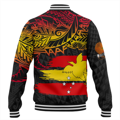Papua New Guinea Baseball Jacket Flag Grunge Style