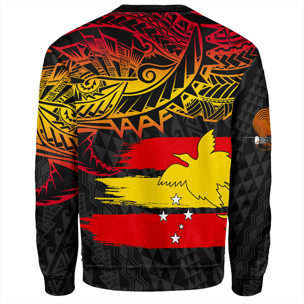 Papua New Guinea Sweatshirt Flag Grunge Style