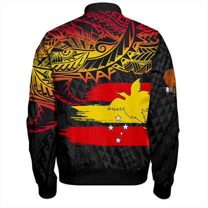 Papua New Guinea Bomber Jacket Flag Grunge Style