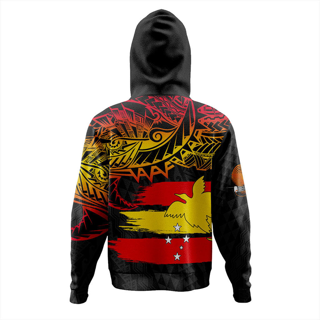 Papua New Guinea Hoodie Flag Grunge Style