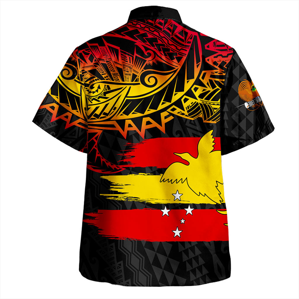 Papua New Guinea Hawaiian Shirt Flag Grunge Style