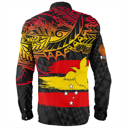 Papua New Guinea Long Sleeve Shirt Flag Grunge Style