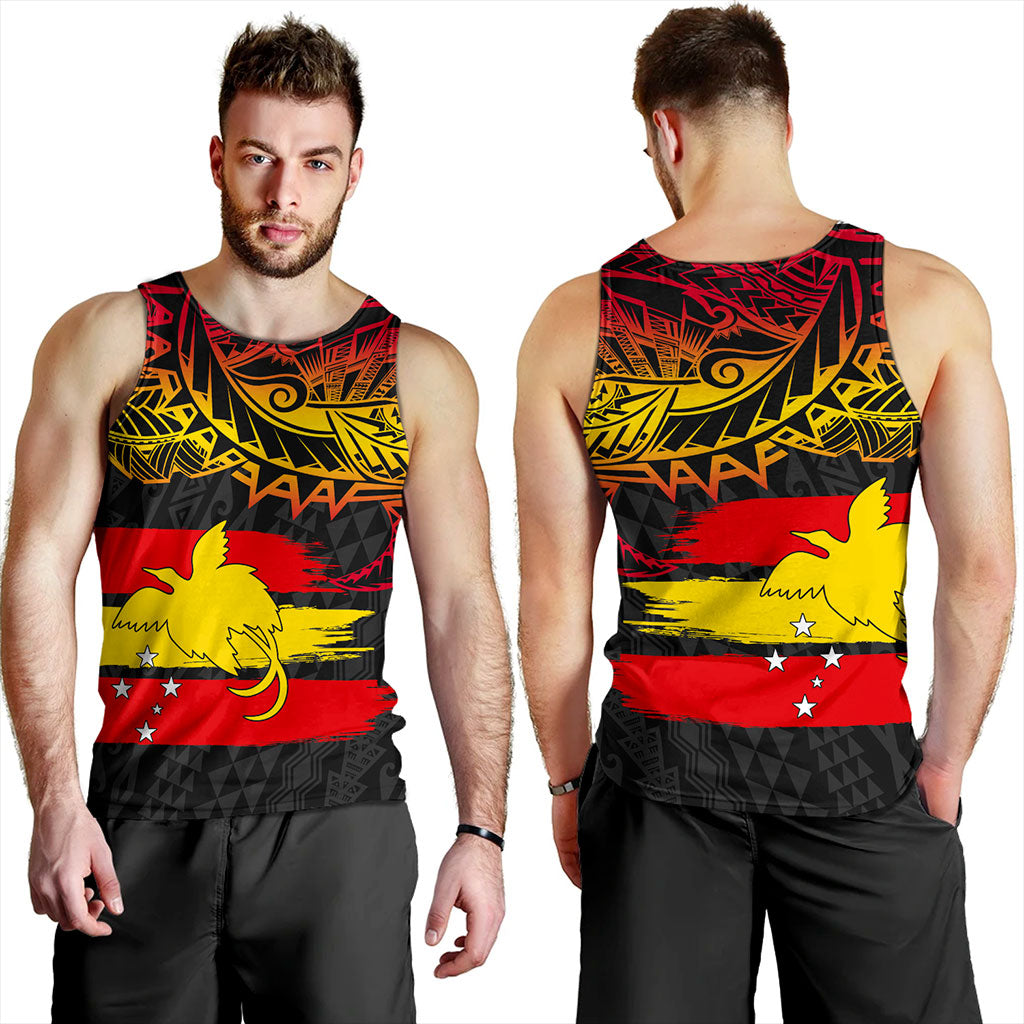 Papua New Guinea Tank Top Flag Grunge Style