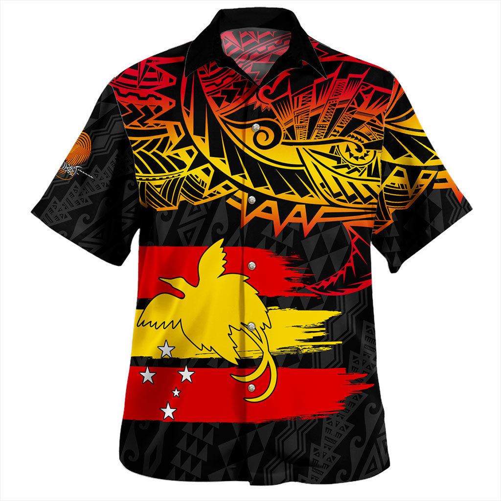 Papua New Guinea Hawaiian Shirt Flag Grunge Style