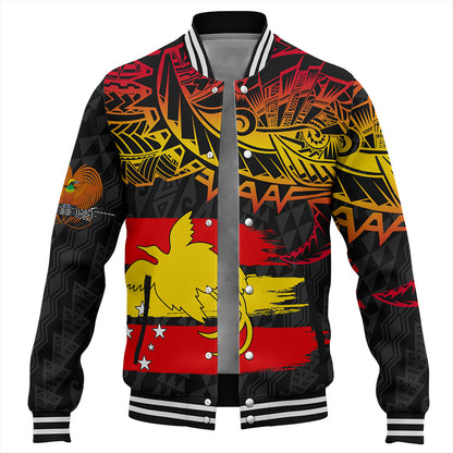 Papua New Guinea Baseball Jacket Flag Grunge Style