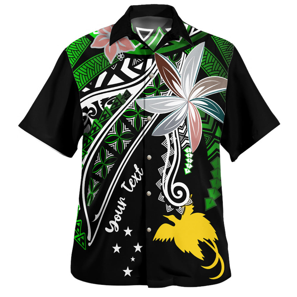 Papua New Guinea Hawaiian Shirt Custom Personalised Fanciful Forest Green