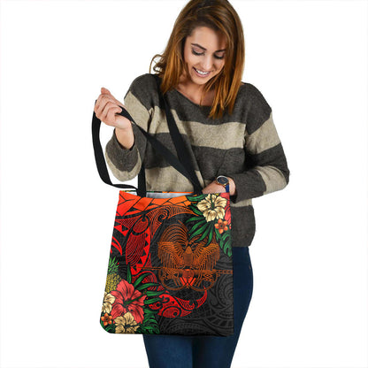 Papua New Guinea Tote Bag Polynesian Turtle Tropical