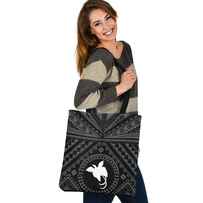 Papua New Guinea Custom Personalised Tote Bag Polynesian Tattoo Style