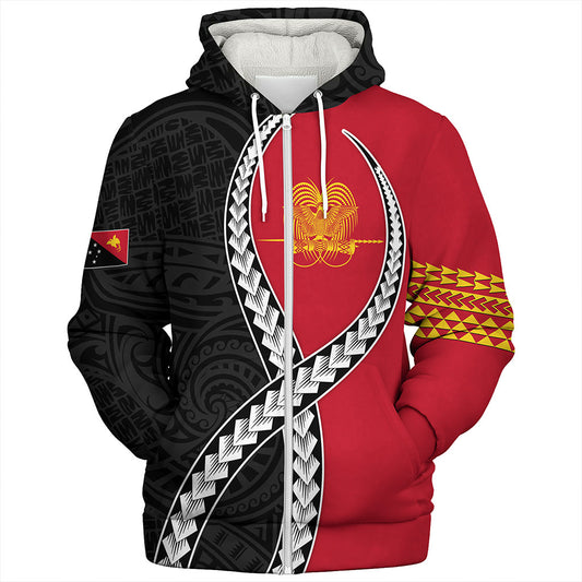 Papua New Guinea Sherpa Hoodie Tribal Polynesian In My Heart