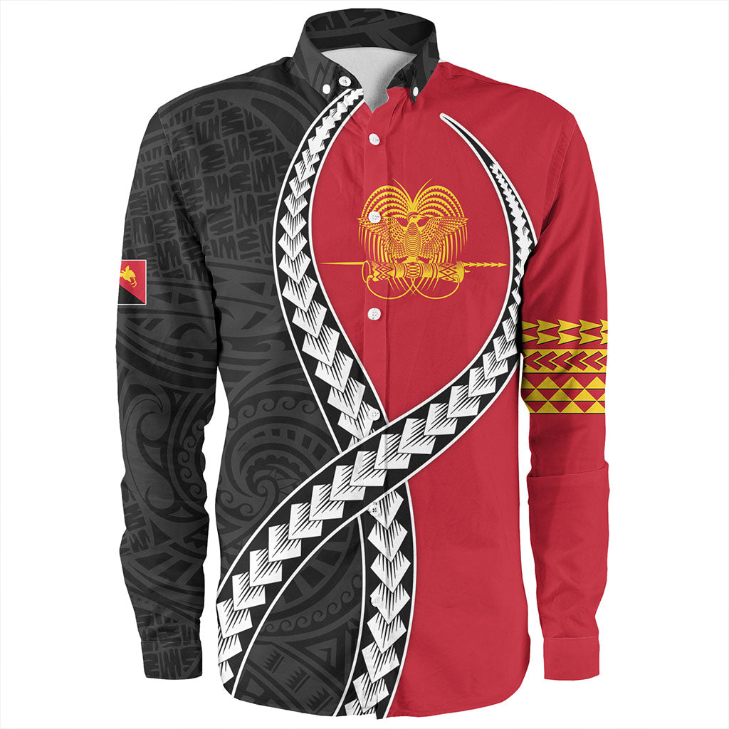 Papua New Guinea Long Sleeve Shirt Tribal Polynesian In My Heart