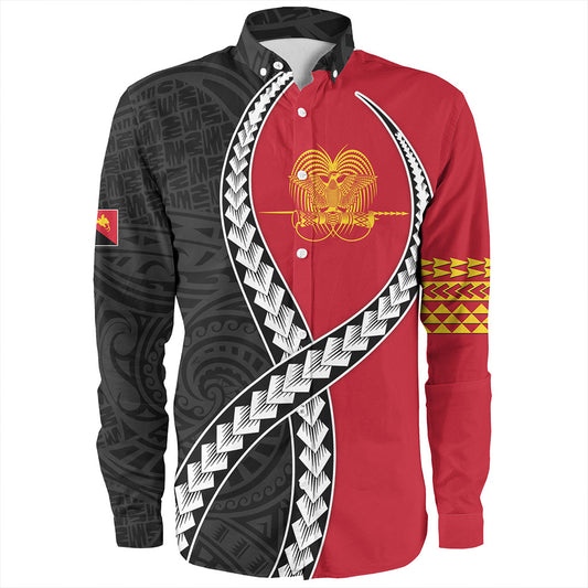 Papua New Guinea Long Sleeve Shirt Tribal Polynesian In My Heart
