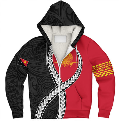 Papua New Guinea Sherpa Hoodie Tribal Polynesian In My Heart