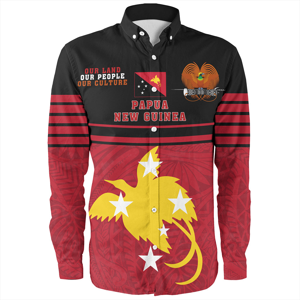 Papua New Guinea Long Sleeve Shirt Our Land Our People Our Culture