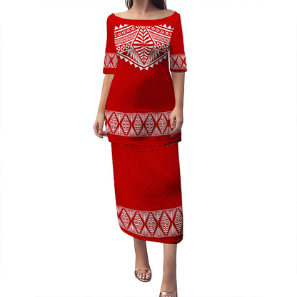 Tonga Puletasi Pattern Ngatu By Tonga Islands Style