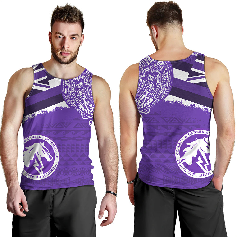 Hawaii Tank Top Pearl City High School With Crest Style