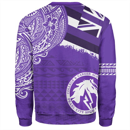 Hawaii Sweatshirt Pearl City High School With Crest Style