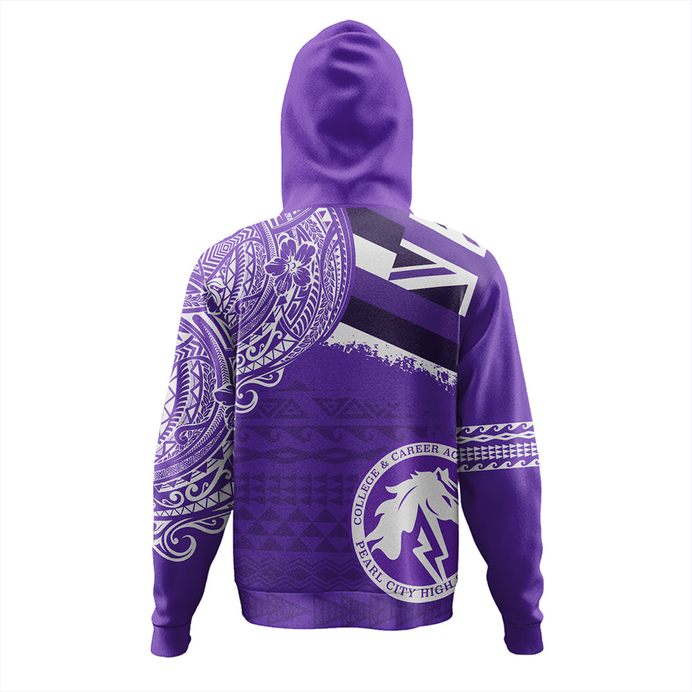 Hawaii Hoodie Pearl City High School With Crest Style