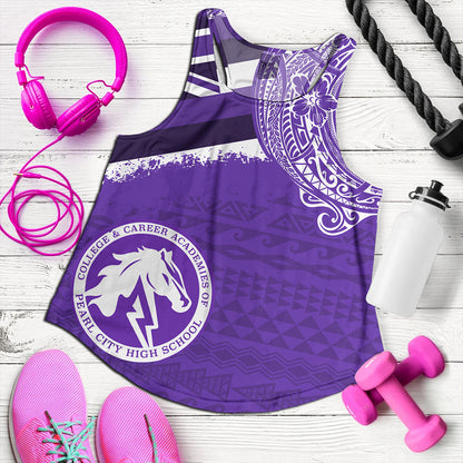 Hawaii Women Tank Pearl City High School With Crest Style