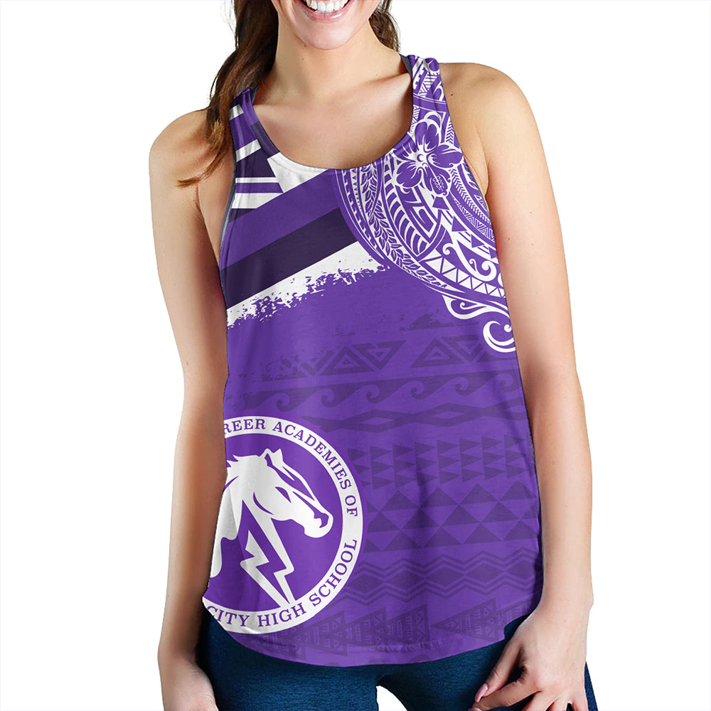 Hawaii Women Tank Pearl City High School With Crest Style