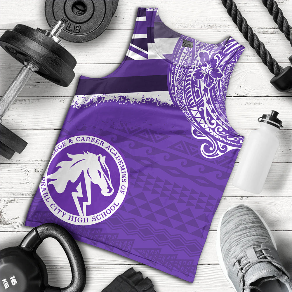 Hawaii Tank Top Pearl City High School With Crest Style