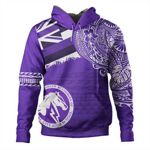 Hawaii Hoodie Pearl City High School With Crest Style
