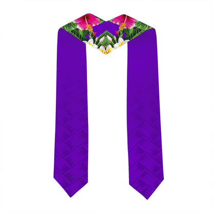 Hawaii Graduation Stole Custom Pearl City High School (Hawaii) Class 2026 Tropical Hibiscus Island Style