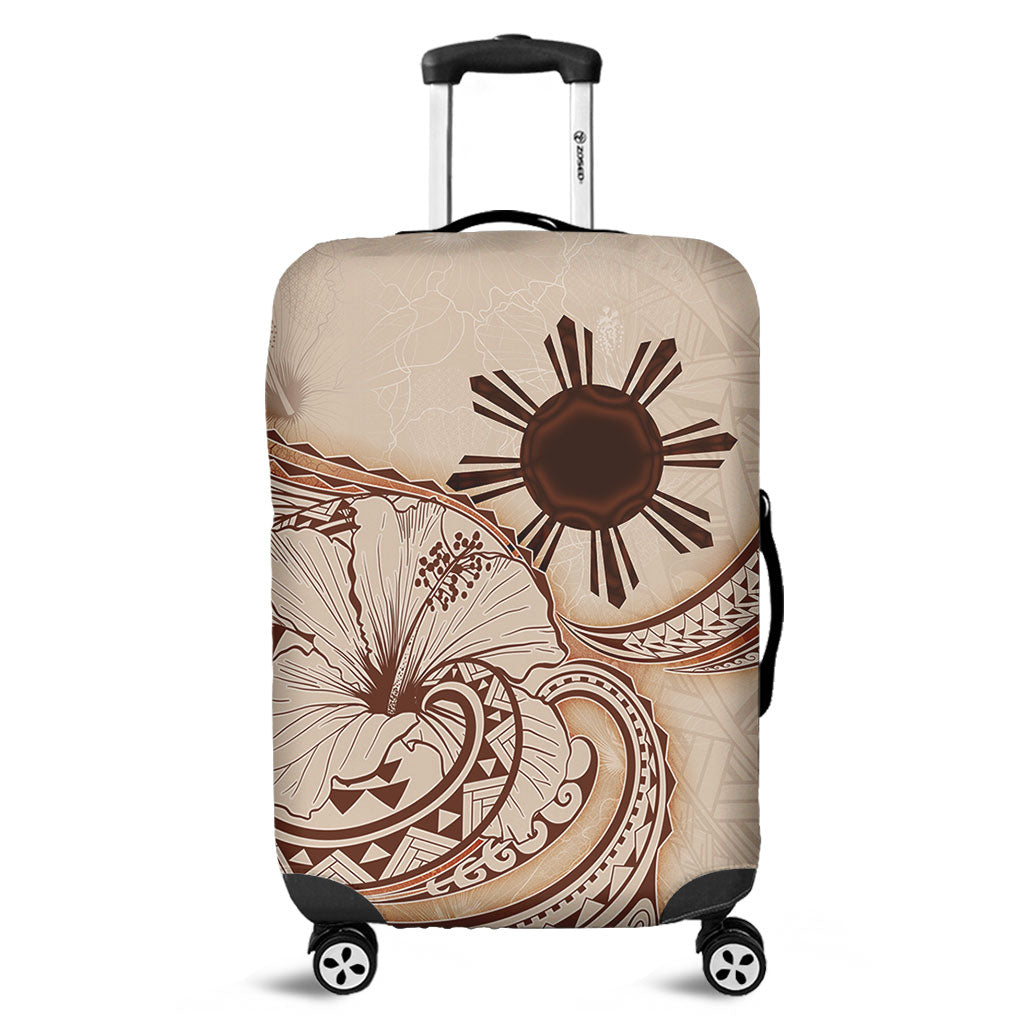 Philippines Filipinos Luggage Cover Hibiscus Flower Vintage Style