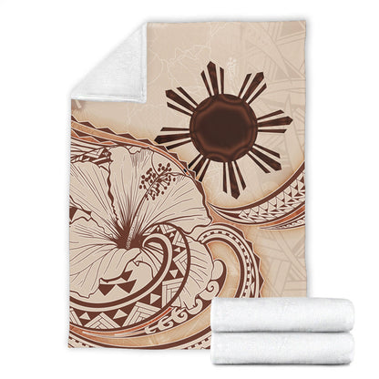 Philippines Filipinos Premium Blanket Hibiscus Flower Vintage Style