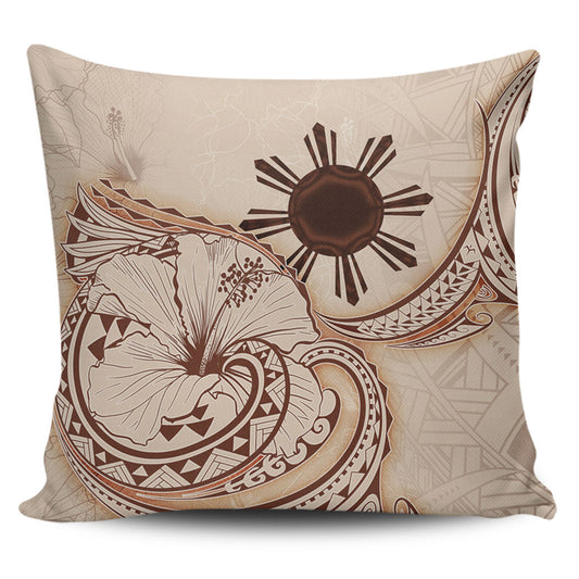 Philippines Filipinos Pillow Cover Hibiscus Flower Vintage Style