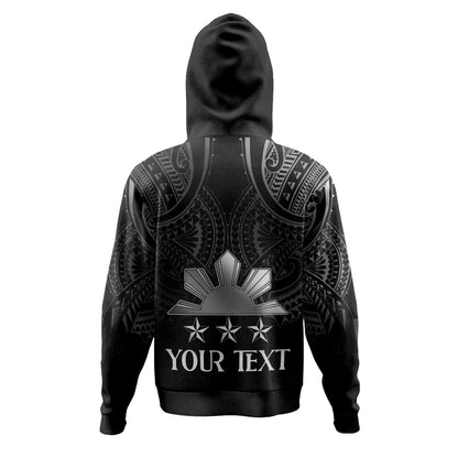 Philippines Filipinos Custom Personalised Hoodie Black Sun And Stars Tribal Tatau Design
