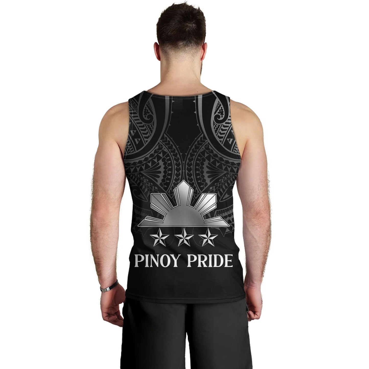 Philippines Filipinos Custom Personalised Tank Top Black Sun And Stars Tribal Tatau Design