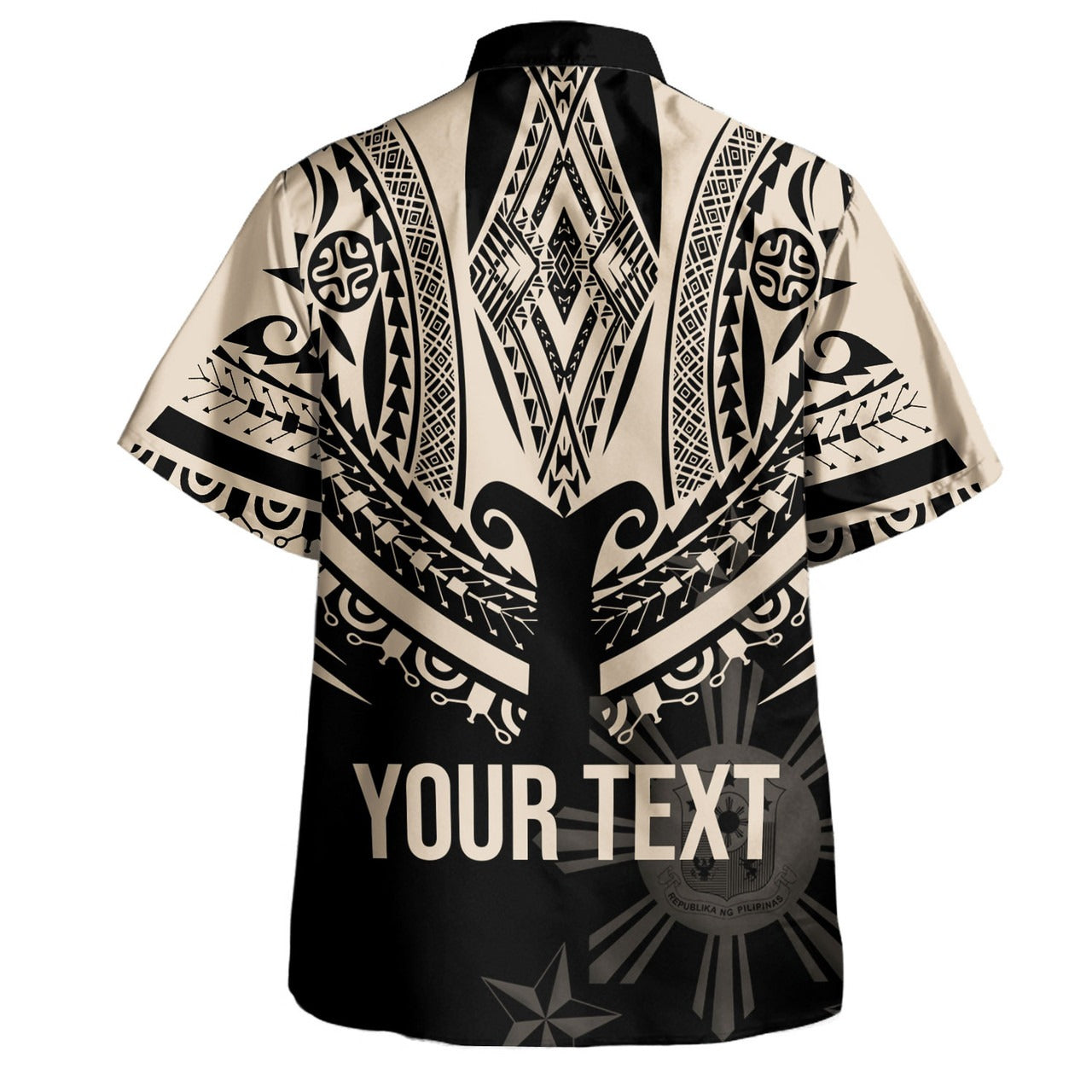 Philippines Filipinos Custom Personalised Hawaiian Shirt Filipinos Coat Of Arms Tribal Tattoo Style