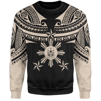 Philippines Filipinos Custom Personalised Sweatshirt Filipinos Coat Of Arms Tribal Tattoo Style