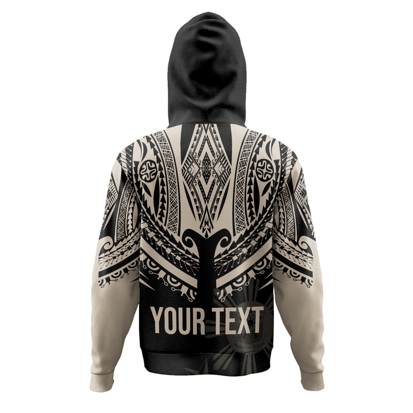Philippines Filipinos Custom Personalised Hoodie Filipinos Coat Of Arms Tribal Tattoo Style