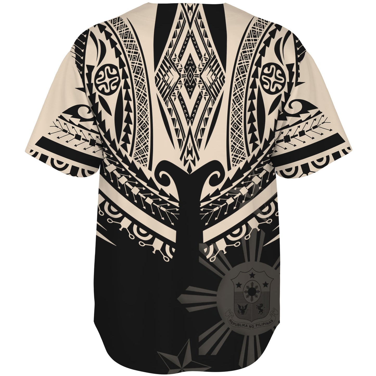 Philippines Filipinos Custom Personalised Baseball Shirt Filipinos Coat Of Arms Tribal Tattoo Style