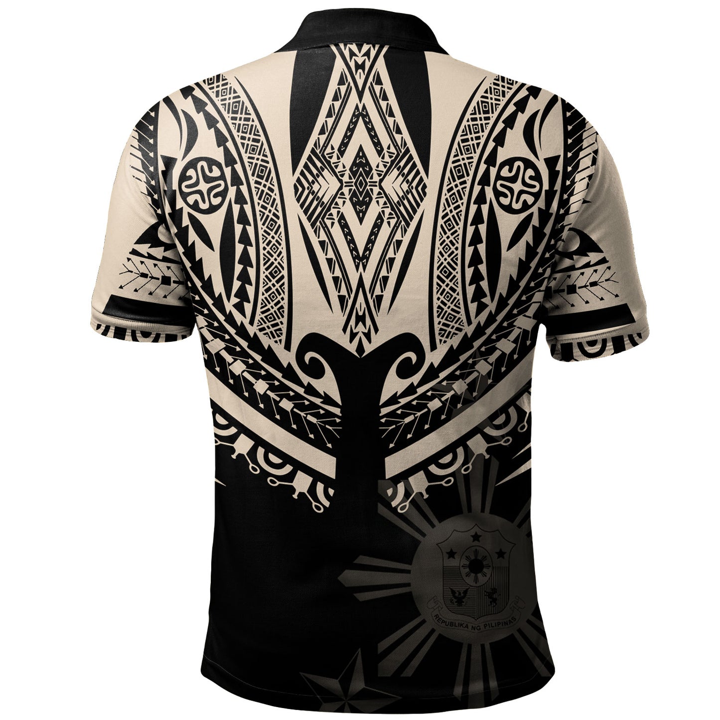Philippines Filipinos Custom Personalised Polo Shirt Filipinos Coat Of Arms Tribal Tattoo Style
