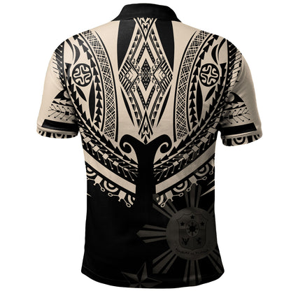 Philippines Filipinos Custom Personalised Polo Shirt Filipinos Coat Of Arms Tribal Tattoo Style