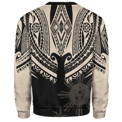 Philippines Filipinos Custom Personalised Sweatshirt Filipinos Coat Of Arms Tribal Tattoo Style