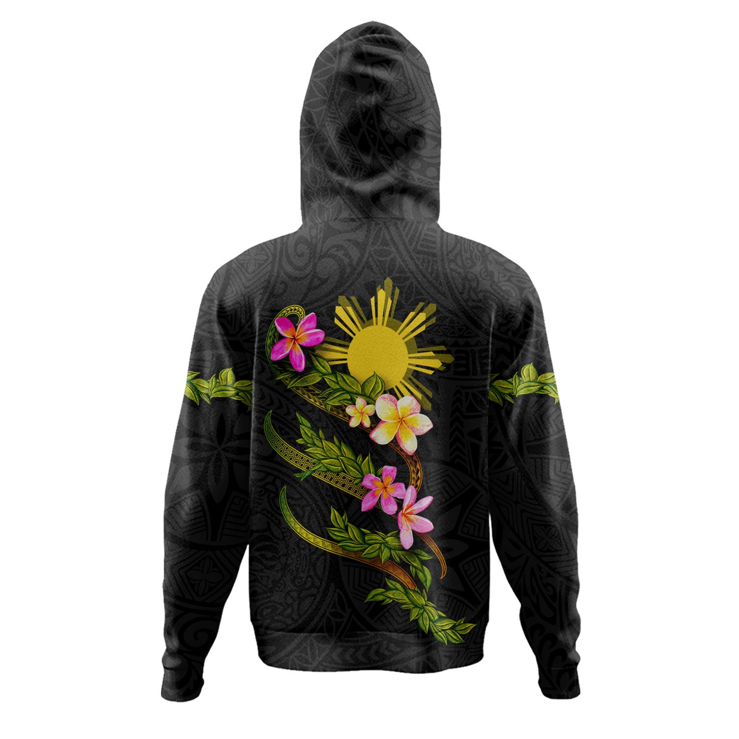 Philippines Filipinos Hoodie Custom Plumeria Tribal