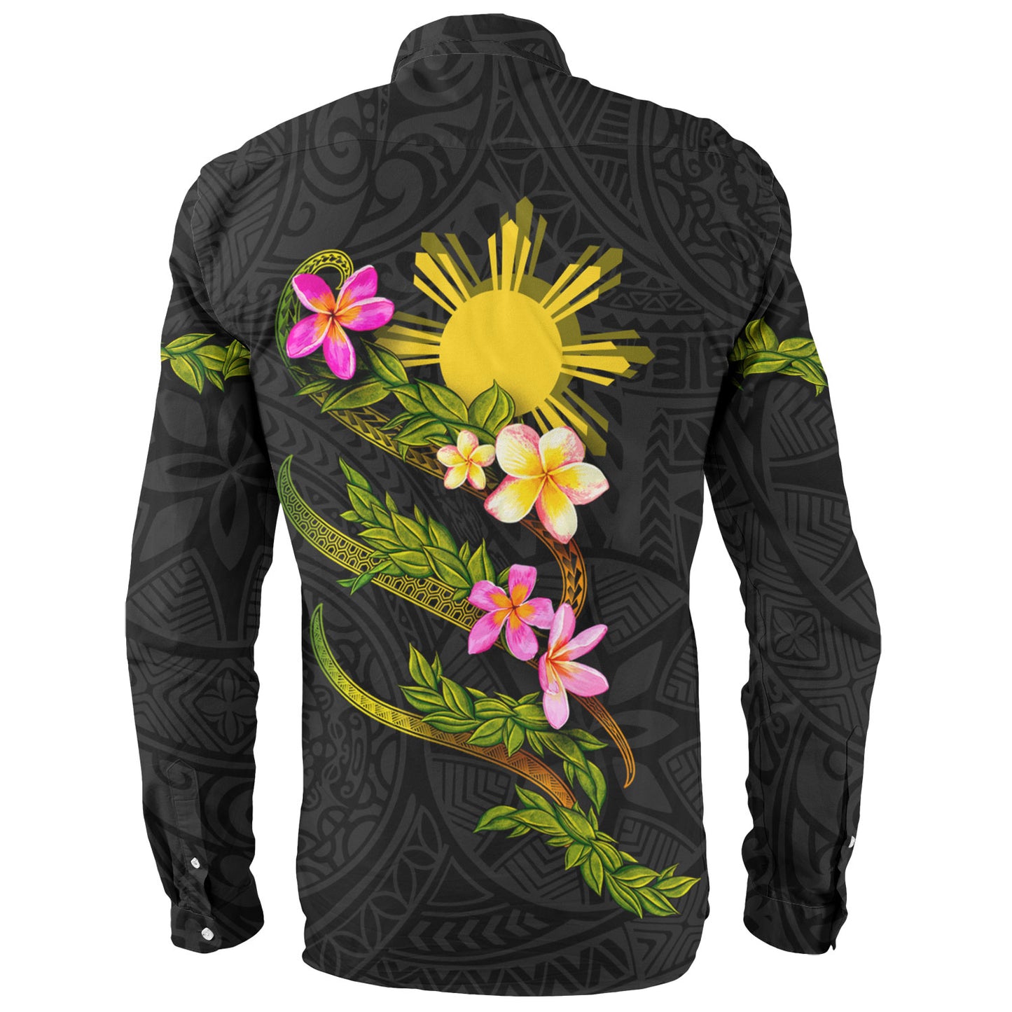 Philippines Filipinos Long Sleeve Shirt Custom Plumeria Tribal
