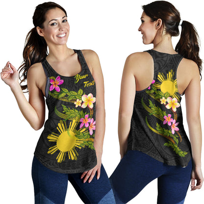 Philippines Filipinos Women Tank Custom Plumeria Tribal