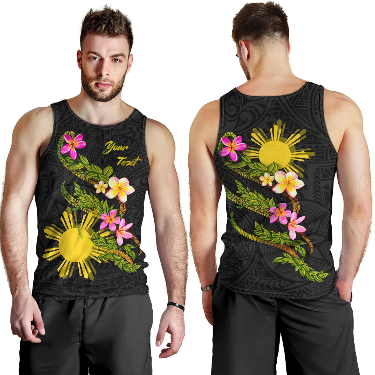 Philippines Filipinos Tank Top Custom Plumeria Tribal