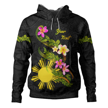 Philippines Filipinos Hoodie Custom Plumeria Tribal