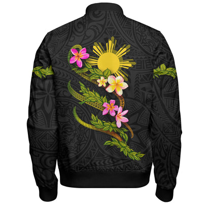 Philippines Filipinos Bomber Jacket Custom Plumeria Tribal