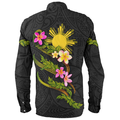 Philippines Filipinos Long Sleeve Shirt Custom Plumeria Tribal