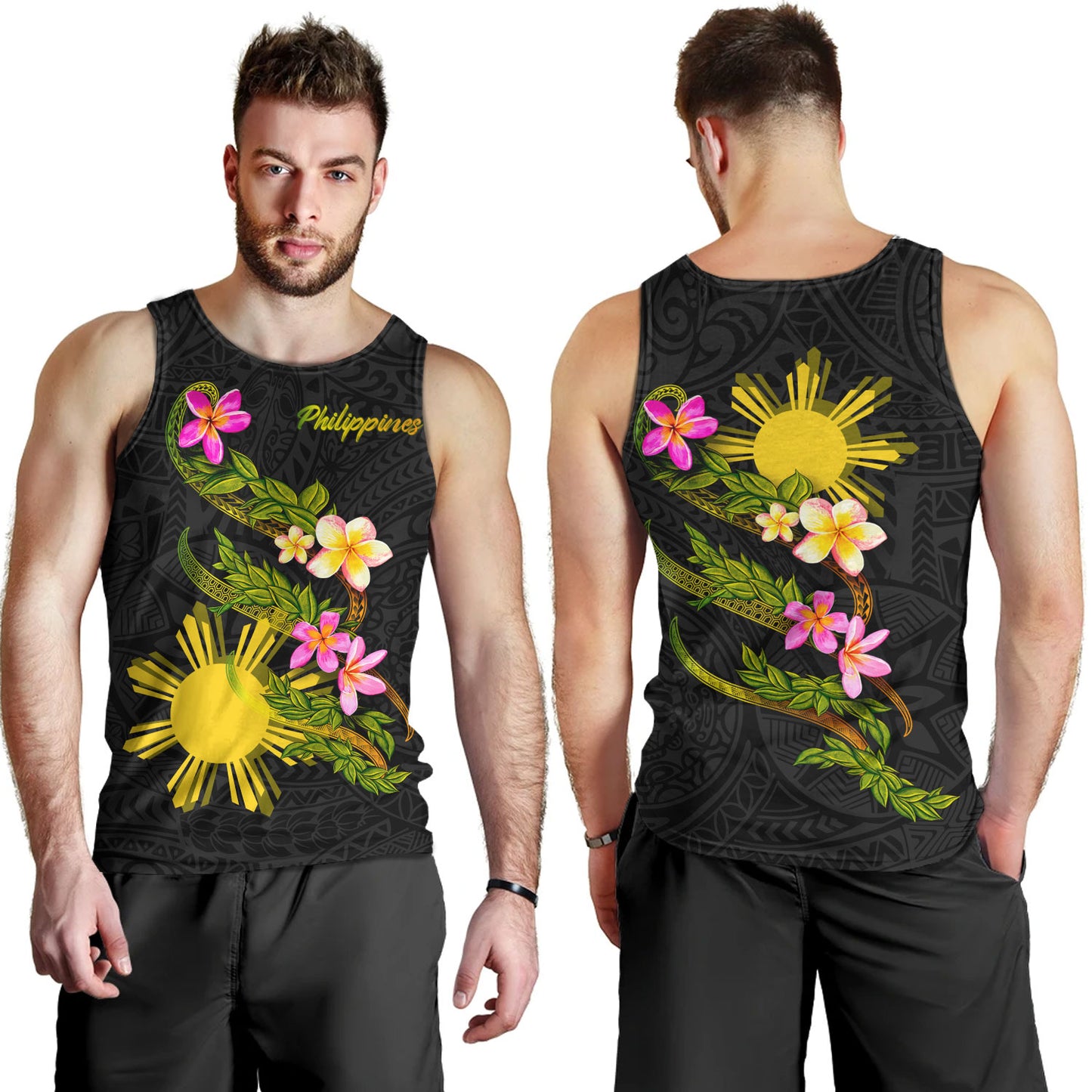 Philippines Filipinos Tank Top Custom Plumeria Tribal