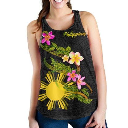 Philippines Filipinos Women Tank Custom Plumeria Tribal
