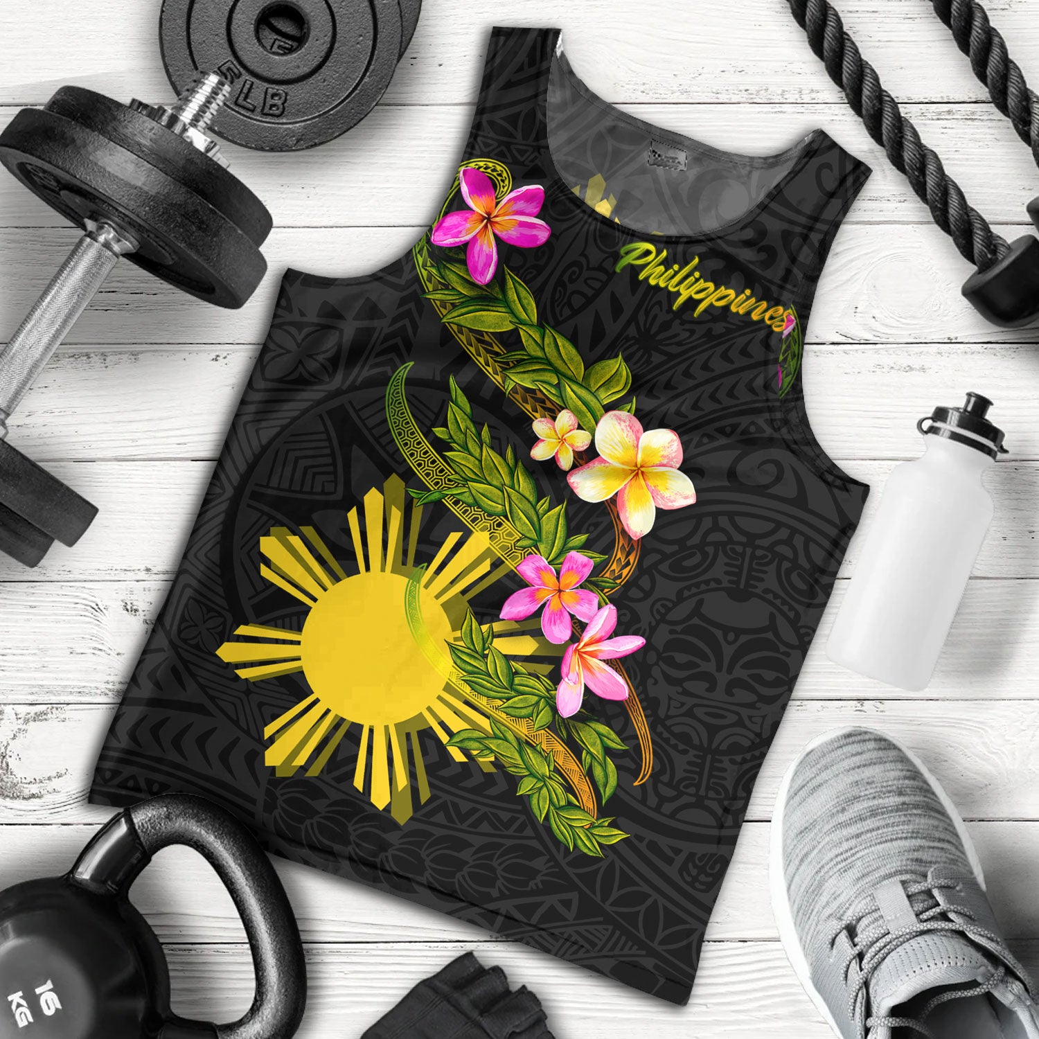 Philippines Filipinos Tank Top Custom Plumeria Tribal